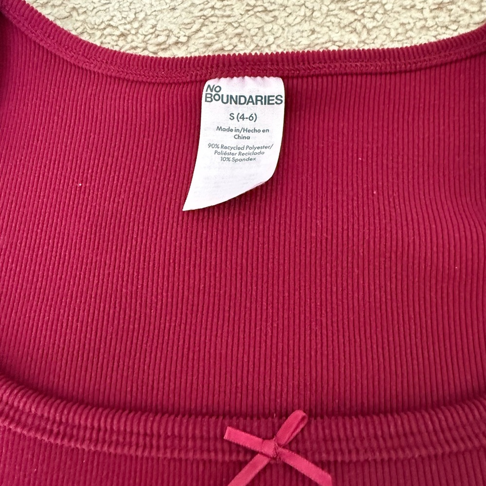 No Boundaries Berry Ribbed Top - Picture 2 of 2